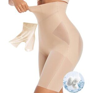 Women's Nude Shapewear Control  Body Shaper Waisted Seamless Rolling Slimmer